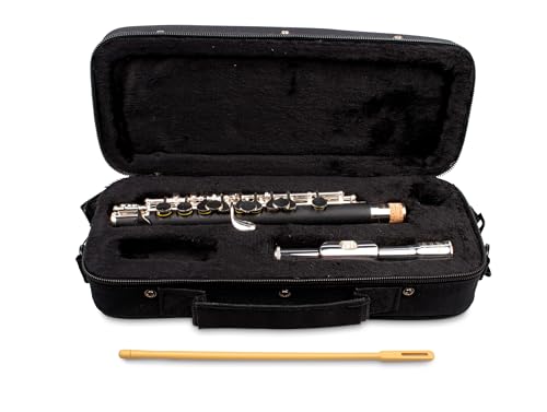 SYMPHONIE WESTERWALD Piccolo Flöte Piccoloflöte echt versilbert Tragetasche Piccoloflöten Zubehör Wartungsservice