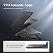 BlueSwan Anti-Cracking Hard Shell Case Compatible with MacBook Pro 13 inch, M2/M1 2025 2022-2017 A2338 A2289 A2251 A2159 A1989 A1706 A1708, Anti-Fingerprint Soft TPU Bumper, Frosted Black