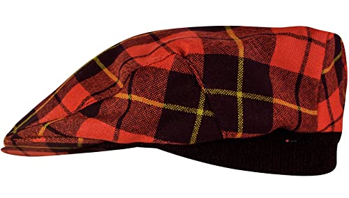 Casquette plate homme et femme tartan Wallace en taille unique ajustable