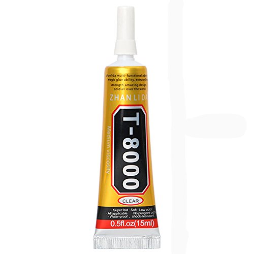 Zooarts T-8000u00a0clair multi-usages 15u00a0ml/50ml/110ml DIY Craft industriel Colle Outil Cadre central pour téléphone portable Coque arrière Bijoux en verre bien d'autres 15ml/0.5fl.oz