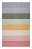 wecon home Smart Kids - Alfombra infantil de pelo corto (80 x 150 cm, multicolor pastel)