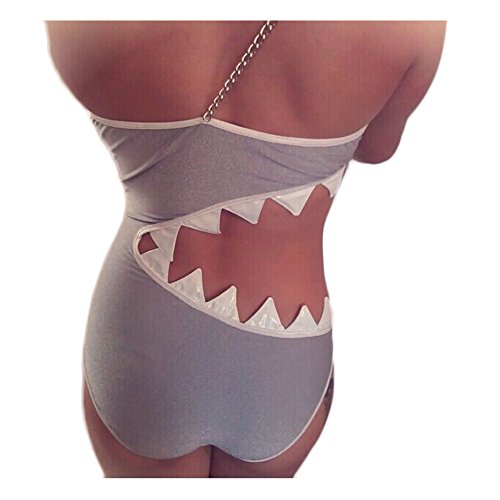 WeeH Bikini One Piece Swimsuits for Women Sexy Swimwear for Swimming Pool Beach Shark2