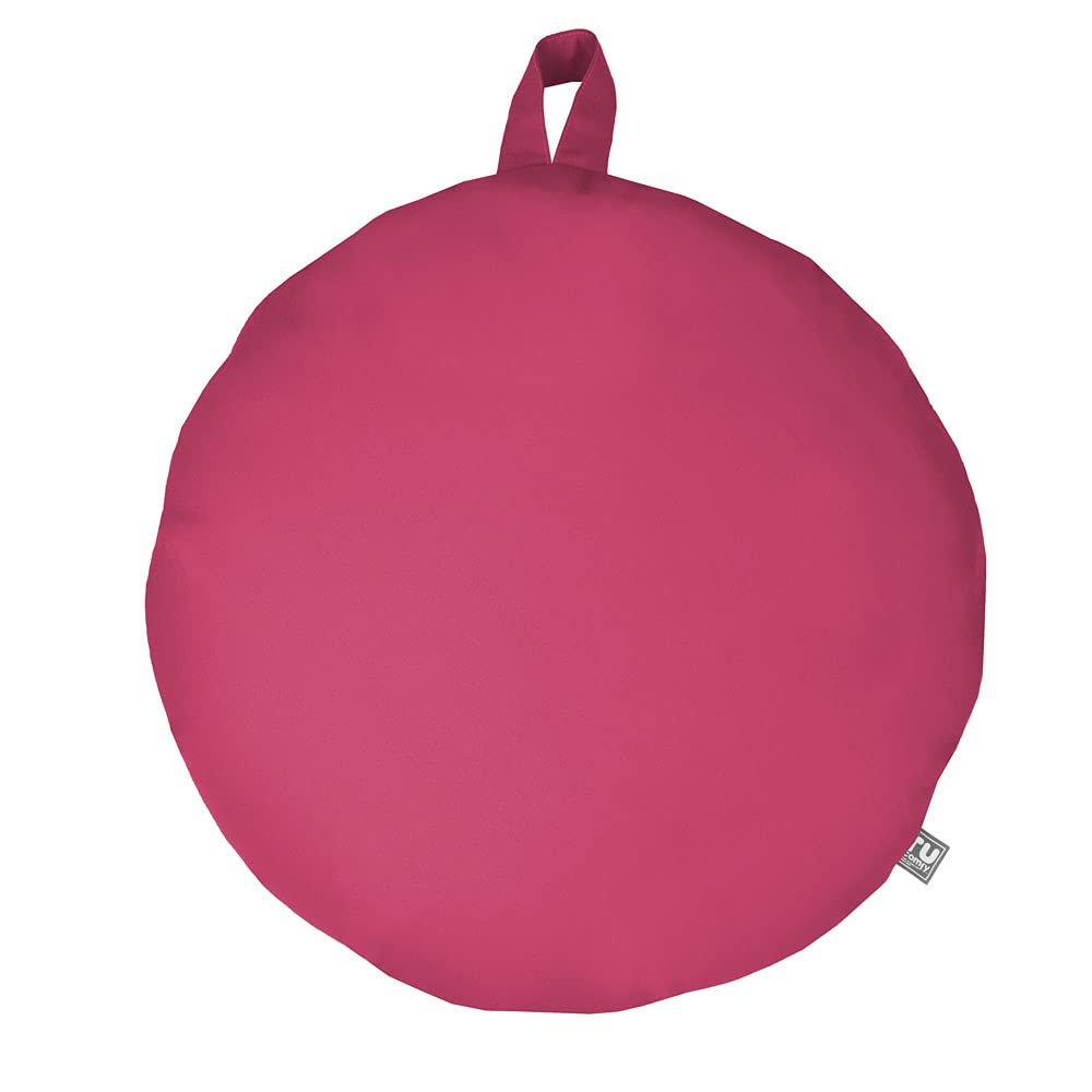 rucomfy Beanbags Indoor/Outdoor Circle Smarty Floor Cushion Kids Beanbag. Garden Play, Round Seat or Pillow. Water Resistant. 70 x 70cm (Pink)