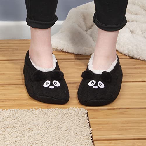 Image of BambooMN Adult Women Super Soft Warm Cozy Fancy Yarn Slippers Non-Slip Lined Socks, Indoor Comfy House Slippers, 3 Pairs