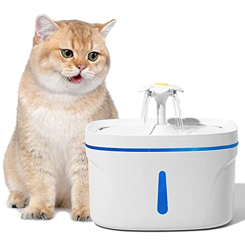 Cat-Water-Fountain-84-fl-oz25L-Ultra-Quiet-Pet-Water-Fountain-for-Cats-Inside-with-LED-Light-Activated-Carbon-Filter-Cat-Fountain-Water-Bowl-for-Cats-Dogs-Multiple-Pets