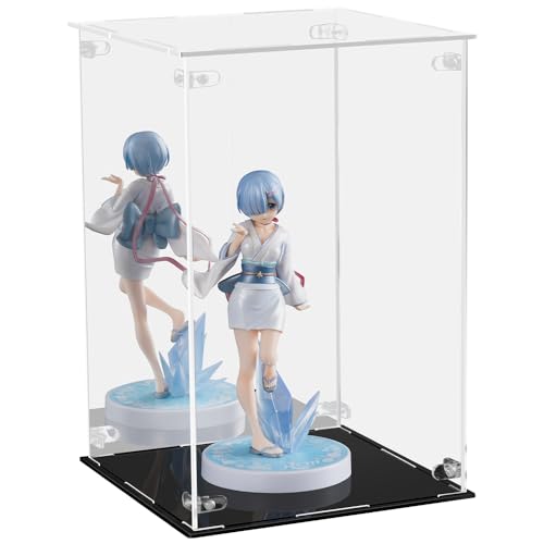 Chuiendi フィギュアケース 幅20cm×奥行20cm×高さ30cm 板厚3mm アクリルケース 高強度接続構造 より頑丈 コレクションケース 防汚れ 手袋 クリーニングクロス付き ディスプレイケース 簡単収納