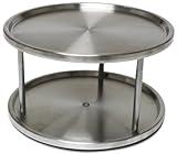 Lazy Susan Stainless Steel - 2 Tier Design Turntable- By Metro Fulfillment House