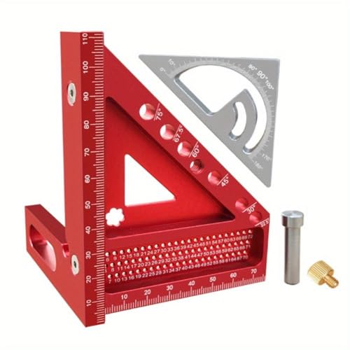 3D with 11 Drill Holes and Positioning Aid, Woodworking Square Protractor, Aluminum Alloy Miter Triangular Ruler, Multifunctional Woodworking Tools Set Square 6 3D with 11 Drill Holes and Positioning Aid, Woodworking Square Protractor, Aluminum Alloy Miter Triangular Ruler, Multifunctional Woodworking Tools Set Square - Image 6