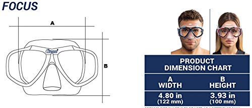 Máscara de Mergulho Cressi Focus - Preto/preto