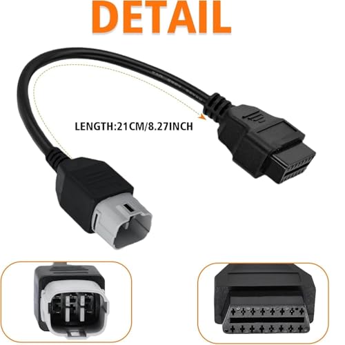 Cable OBD de 6 pines Suzuki con lectura de fallos estable para moto 3