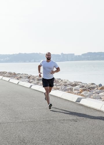 TanBridge 5 Pack Men's Athletic T Shirts Quick Dry Lightweight Short Sleeve Running Shirts for Running Workout Hiking Fishing3