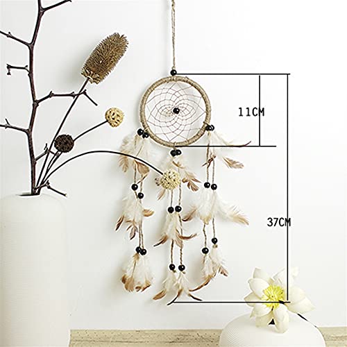 Atrapasueños hecho a mano con plumas, el regalo artesanal ideal para decoración 4