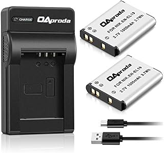 OAproda 2 Pack EN-EL19 Battery and Rapid USB Charger for Nikon Coolpix S32