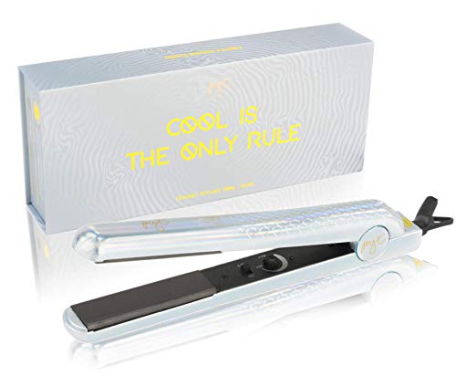 PYT Hair Straightener - Ceramic Flat Iron for Professional Styling, 150 W Power Output, Adjustable Temperature Suitable for All Hair Types. Straighten, Curl or Wave (Laser Silver)