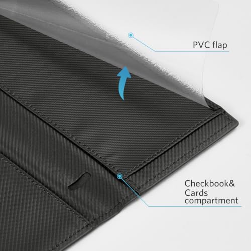 Image of CoBak Checkbook Cover for Women & Men - PU Leather Case with RFID Blocking | Classic Design Check Book Holder for Personal and Business