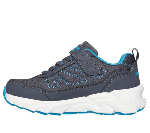 Image of Skechers Boys' Skechers Elite Sport Tread Trainers, Sports Shoes, Gray Synthetic Textile Blue Trim, 2 UK
