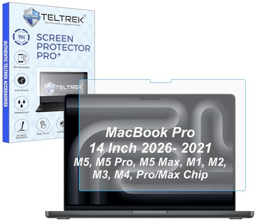 TELTREK ScreenGuard Compatible With MacBook Pro 14 Inch 2026-2021 M5 Pro, M5 Max, M5, M1, M2, M3, M4, Pro/Max Flexible Screen Guard Not a Tempered Glass