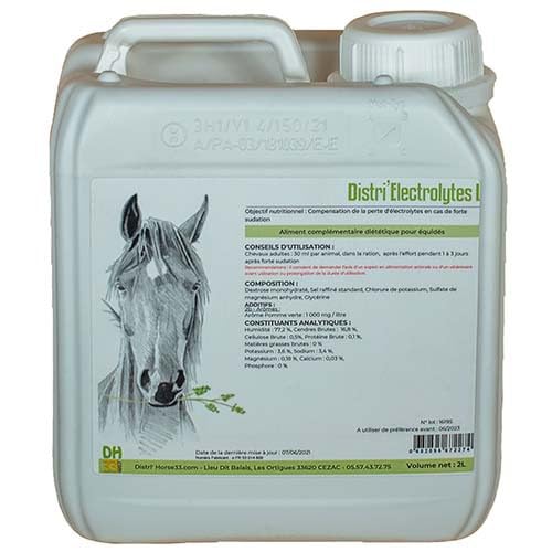 Distri'Electrolytes L - Electrolytes liquides Cheval - 2L