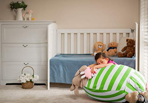 image for WEKAPO Stuffed Animal Storage Bean Bag Chair Cover for Kids | Stuffabl