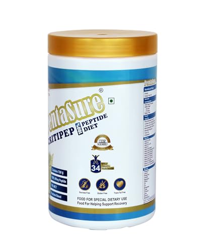 Image of PentaSure Critipep Peptide Diet Powder | Creamy Vanilla Flavor - 1Kg | 100% Whey Peptide, MCT, Fructose Based Nutritional Supplement Drink | 34 Vital Nutrients | 20g Protein per 100g