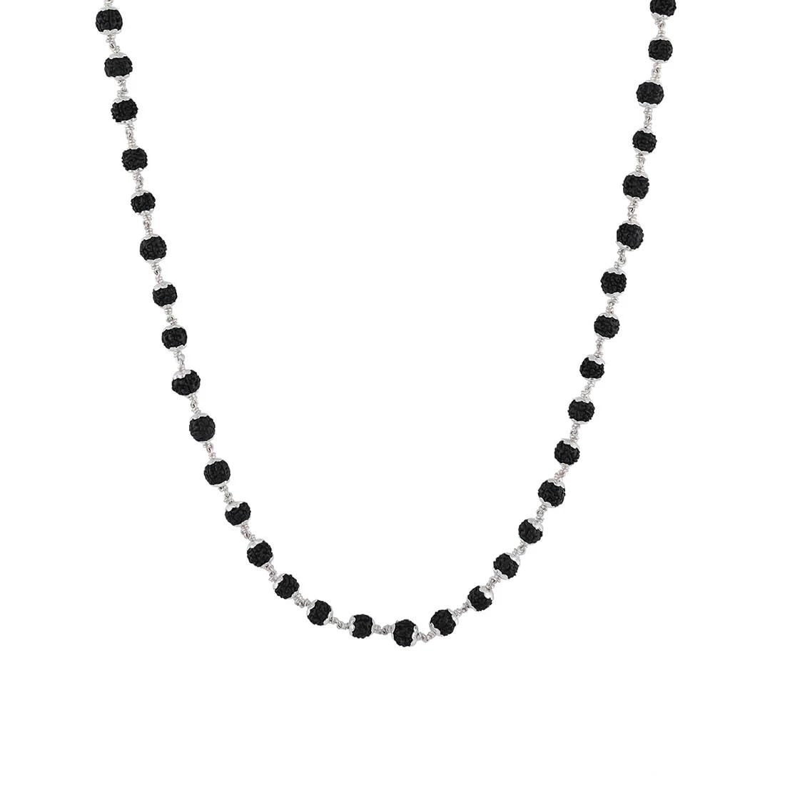 SENDAN Original 925 Silver Black Rudraksha Mala (5 Mukhi, 6Mm, 54 Beads, 27 Inchs) (B0D66SWKTQ) Amazon Price History, Amazon Price Tracker