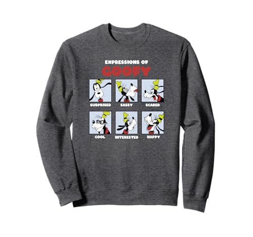 Sweatshirt Disney Mickey and Friends Goofy imprime col rond en coton