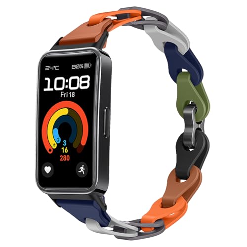 MiKoyi Silicone Watch Strap Compatible with Huawei Band 10/Band 9, Soft Waterproof Breathable Replacement Band