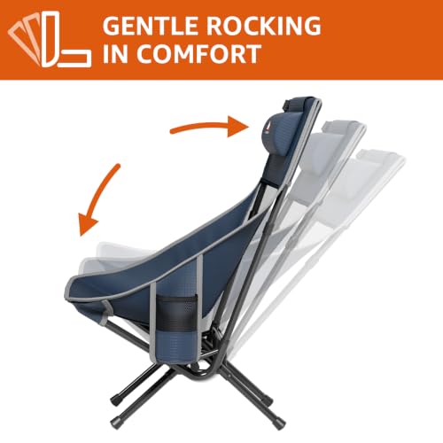 Silla Plegable Mecedora Portátil para Camping para Adultos - HAAGEEP Outdoor Comfort Camping Chair miniatura 4