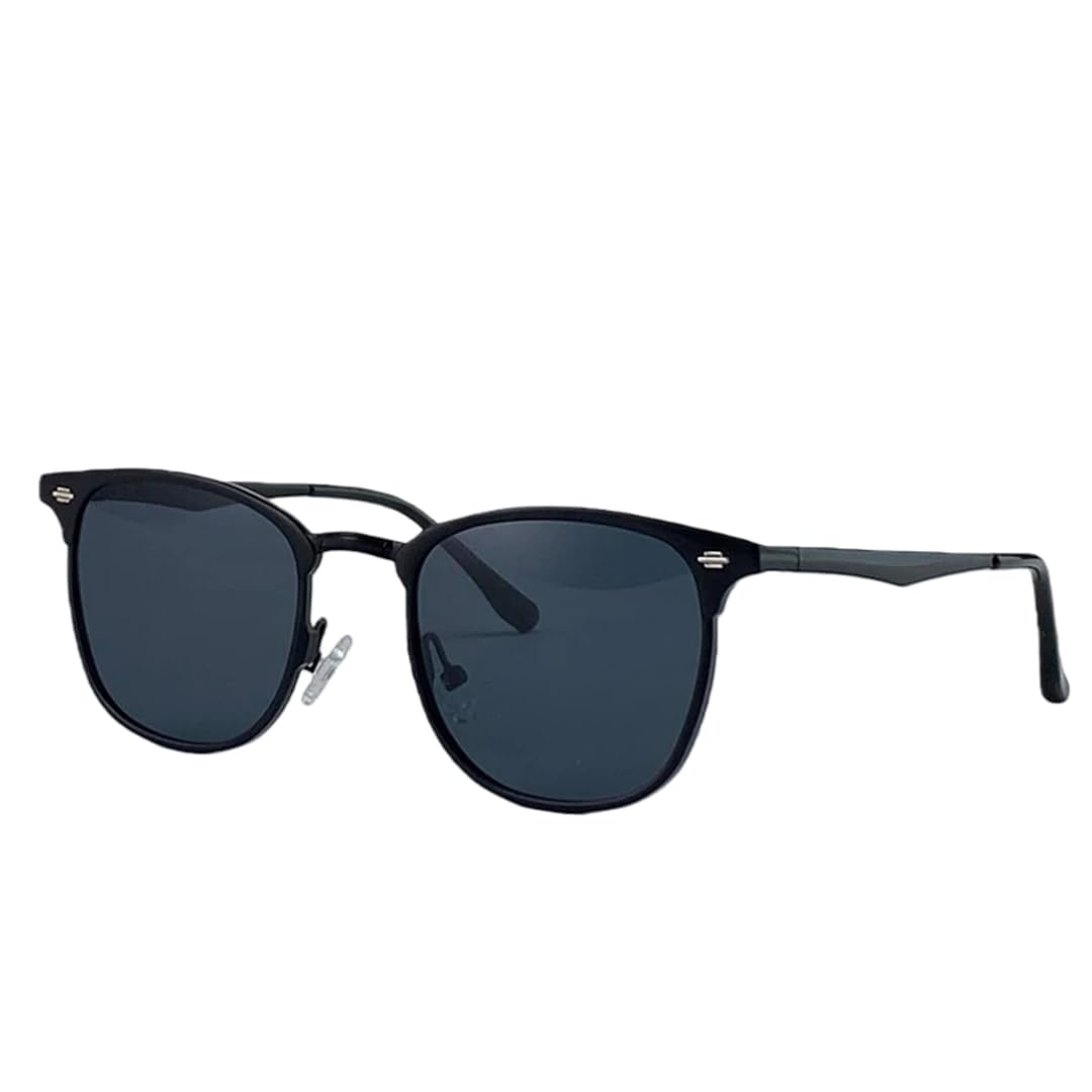 Gafas de sol de lujo para hombre con montura metálica, estilo retro punk, ideales para conducir, con protección UV400.