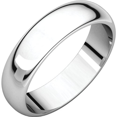 05.00 Mm Half Round Wedding Band Ring In 10K Yellow Gold (Size 10.5) #TOP1