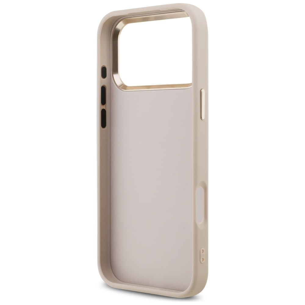 CG Mobile Guess 4G - Carcasa para iPhone 17 Pro MAX (4G, diseño clásico, Color Rosa/Dorado)