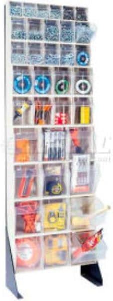 70 in. QFS170-36 Single Sided Ivory Tip Out Bin Floor Stand