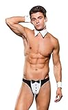 Esmoquin Baci Envy – Medio/Grande Negro Tuxedo Tanga Conjunto de cuello y puños