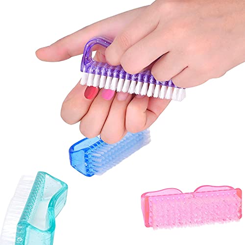 KMSRV Washing Nail Brushes Soft Remove Dust Nail Art Plastic Cleaning Brush Nail Arts Tools Finger Toe Nail Cleaning Brush Manicure Pedicure Scrubbing Cleaner for Dead Skin for... - Image 3