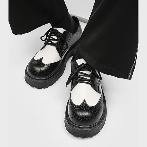 Men's Winter British-Style Big Toe Dress Casual Leather Shoes for Men, Thick Comfortable Sole Wedding Footwear3