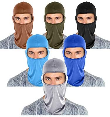 6 Pcs Ski Mask Full Face Cover Balaclava Summer Face Covering Ice Silk UV Protection for Men Outdoor Cycling Running Hood(Multiple Color) - Image 5