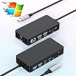 Surface Thunderbolt 4 Dock Triple Displays 12 in 1 Surface Pro Docking Station with Dual 4K HDMI+VGA with 100W Adapter for Microsoft Surface Pro 11/10/9/8/X/7+/7, Laptop 7/6/5/4/3, Laptop Studio 2/1