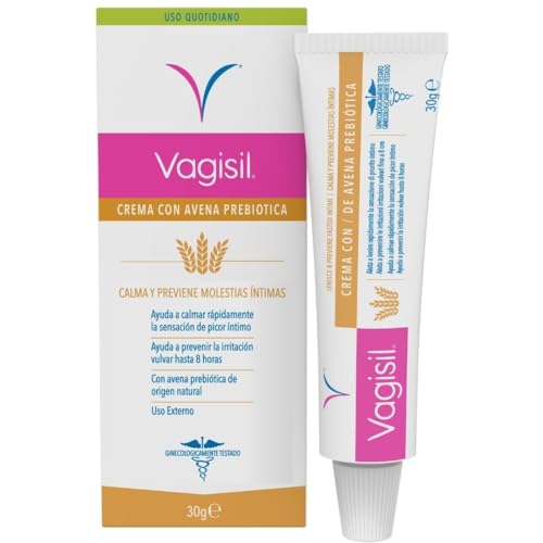 Vagisil Crema Calmante de Avena para Zona Íntima Mujer, Ayuda a Aliviar y Prevenir el Picor Íntimo, Ardor e Irritación, con Avena Natural, 30 g
