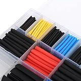 580PCS Kolorowe ciepło kurczenie się rurki Rlewy kabla Nylon Izolacja z 2: 1 kurczenie się do naprawy przewodu Linia towarów gospodarstwa domowego, czarny niebieski zielony