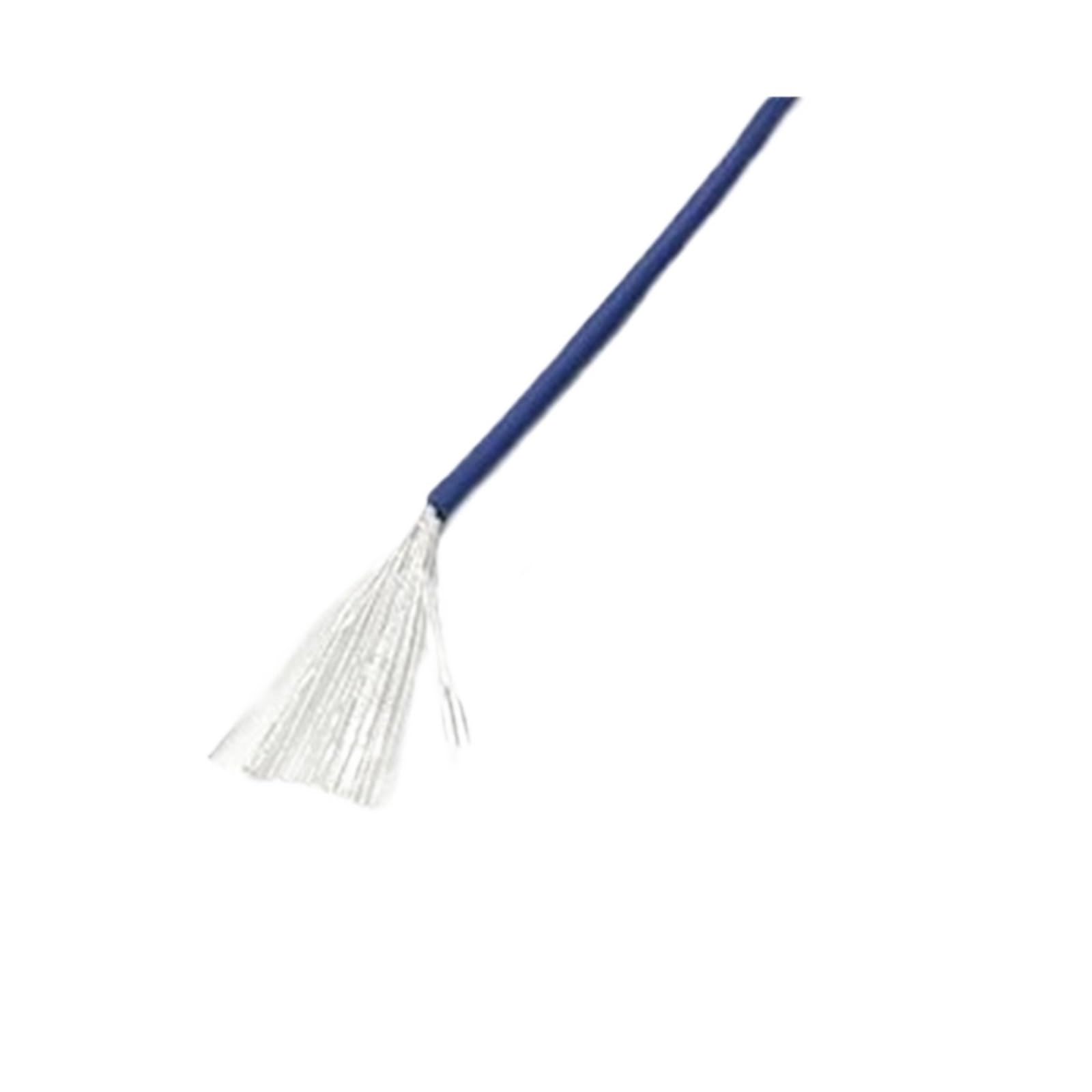 Cable electrónico UL1007 de 2/5/10/20/50m AWG 22 20, línea de conexión de iluminación de lámpara, Cable de Cobre estañado Aislado de PVC de 300V(Blue,20m 20AWG)