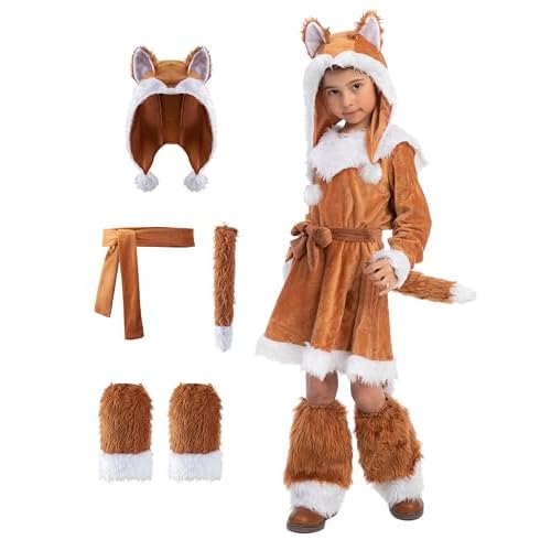 Spooktacular Creations Set de Disfraz de Zorro Dulce Niña (Small (5 – 7 yrs))