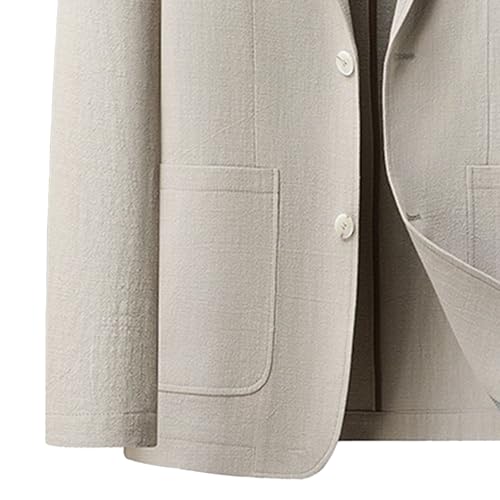 Men's Sport Coats Blazers Slim Fit Suit Jacket Casual Cotton Linen Lightweight Blazer Two Button Sport Coat3