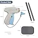 Mini Stitch Gun for Clothes - Quick Clothing Fixer - Handheld Fine Stitch Gun - Micro Tagging Gun Kit Includes 1000 Black Fasteners & 1000 White Fasteners, 6 Needle and Hard Case