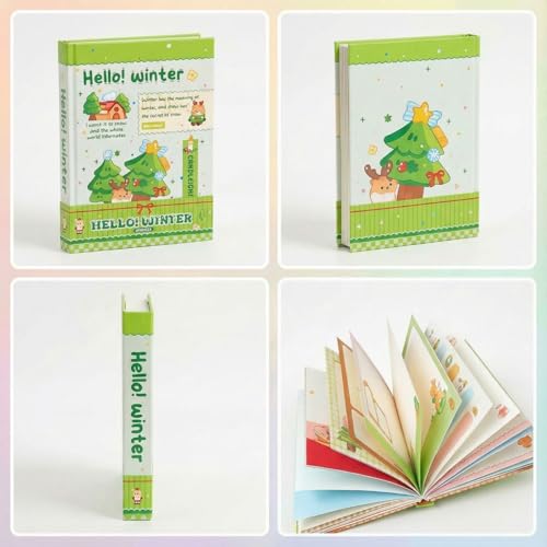 Image of FunBlast Diary for Girls - Christmas Kawaii Diary for Kids, Journal Diaries for Girls, Notepad for Students Stationary Items, Birthday Gifts (128 Sheets) (Green-)