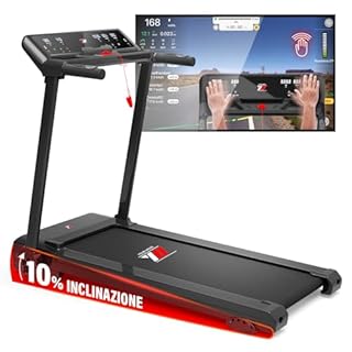 YM Tapis Roulant Salvaspazio 16 km/h, Brand Italiano, Inclinazione, Bluetooth e APP, Pieghevole, Ampia Superfice, 2 Sistemi Controllo (TASTI/GESTUALE), Gesture Control Brevettato, NEXT 4000 Your Move