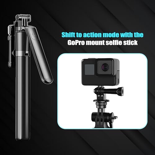 Image of Kratos K19 Selfie Stick Tripod Stand with Light 67 inch /1.7 M, 360 Rotation Handle for Anti Shake Shooting Tripod, Multifunctional Bluetooth Tripod for Mobile Phone Vlogging, Live Stream and Travel