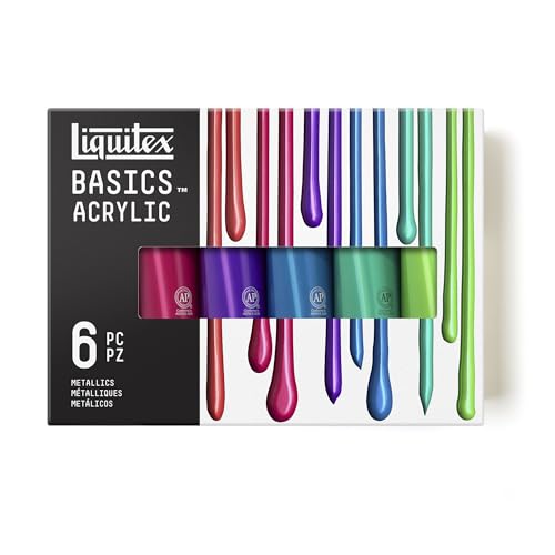 Liquitex BASICS Acrylic Paint Set, 6 x 118ml (4-oz) Tube,