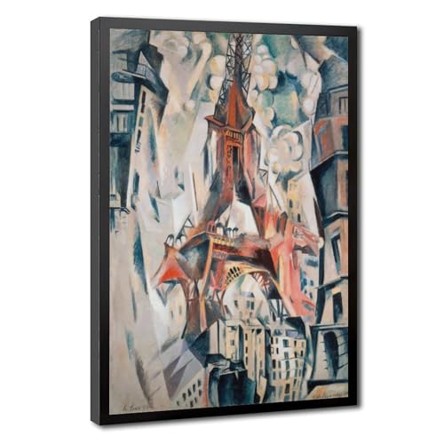Toile Tour Eiffel Delaunay haute qualité avec cadre à suspendre robuste