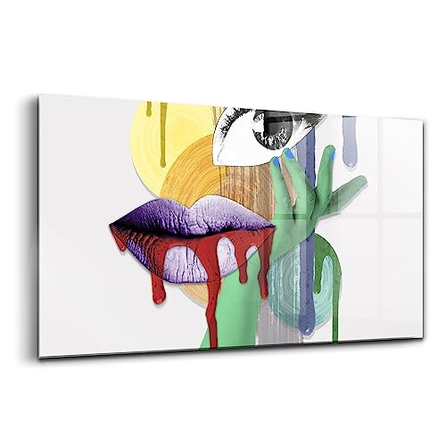 Peinture décoration murale Wallfluent tableau en verre pour chambre et séjour