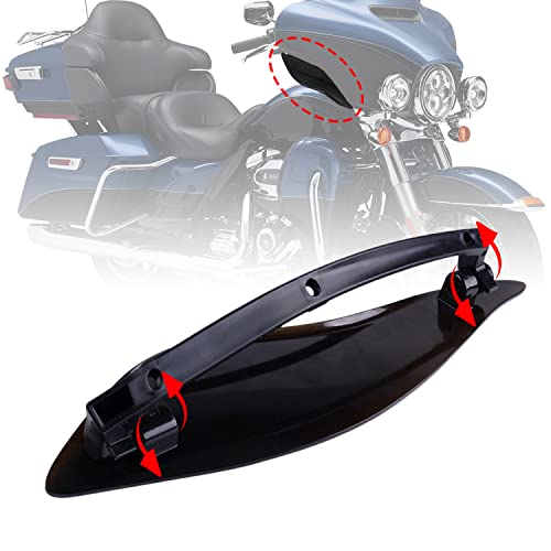 Sportfairings Black Adjustable Air Deflectors Side Wings Wind Deflector Fairing Compatible For Harley Touring 2014-2021 Electra Glide Street Glide Tri Glide #TOP1